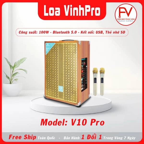 Loa Kéo di động VINHPRO V10 PRO Bass 25