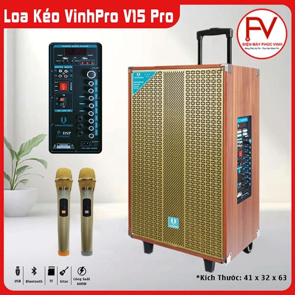 Loa Kéo VINHPRO V15 Pro Bass 40